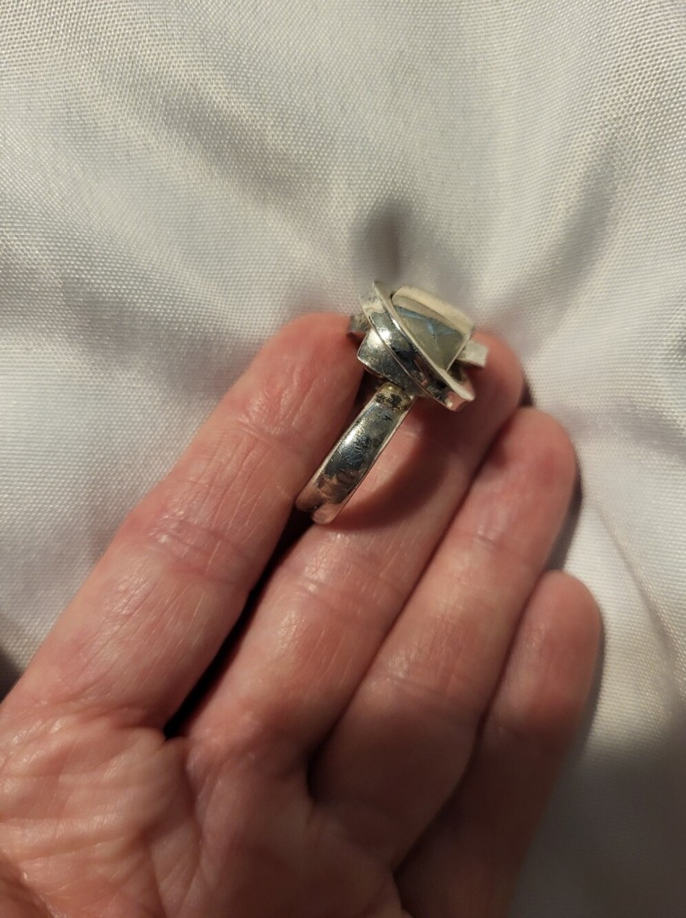 Vintage Grosse Germany Sterling Silver Knot Statement Ring Size 10 - Picture 3 of 11